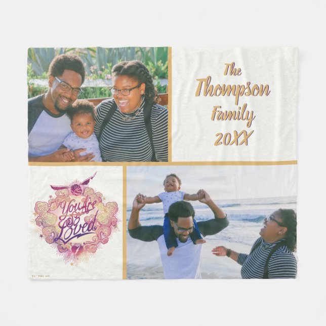 Harry Potter | You Are So Loved Family Photo Fleece Blanket (Front (Horizontal))