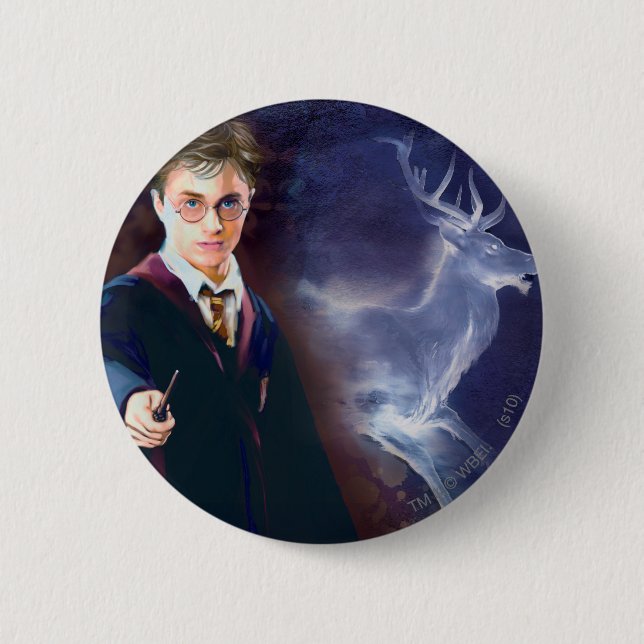 Harry Potter's Stag Patronus Button (Front)