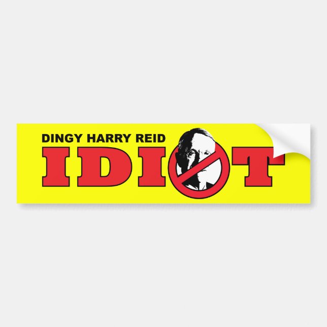 Harry Reid is an Idiot Bumper Sticker (Front)