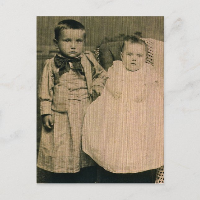 Harry & Rosie, children of Hal & Lottie ZARFOS Postcard (Front)