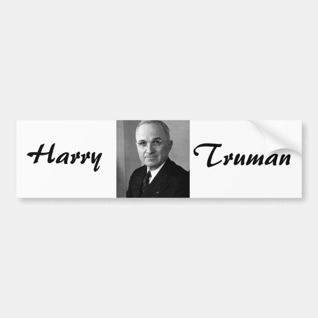 Harry S. Truman 33rd President Bumper Sticker (Front)