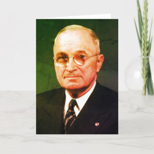 Harry S. Truman, 33rd US President, Dem Politician Letterpress Thank You Card