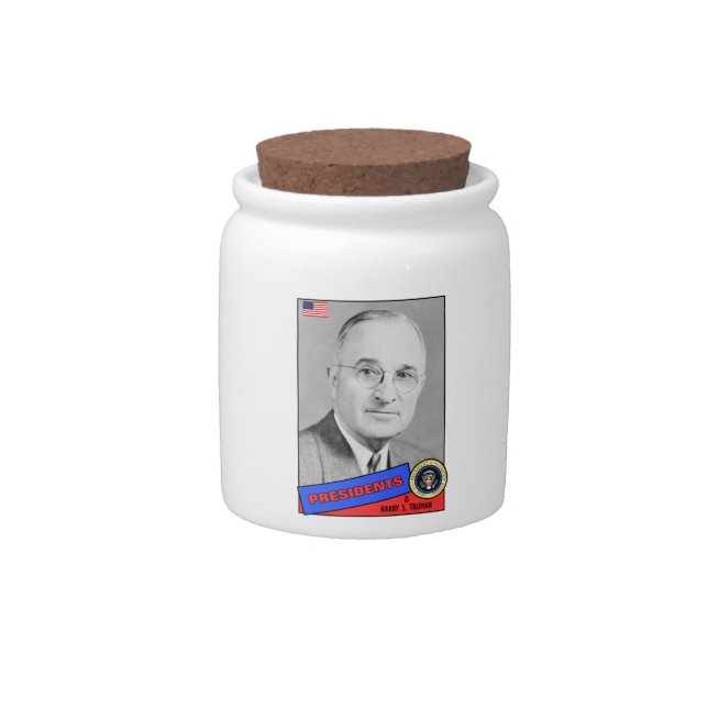 Harry S. Truman Baseball Card Candy Jar (Front)