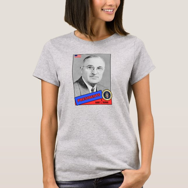 Harry S. Truman Baseball Card T-Shirt (Front)
