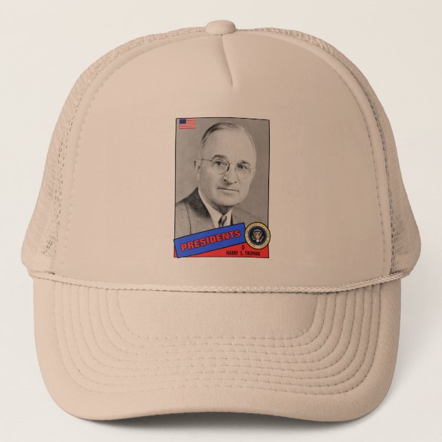 Harry S. Truman Baseball Card Trucker Hat (Front)