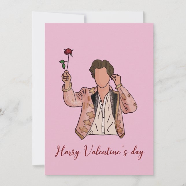 Harry Valentines Day Card/ fangirls/for fans/ hs Holiday Card (Front)