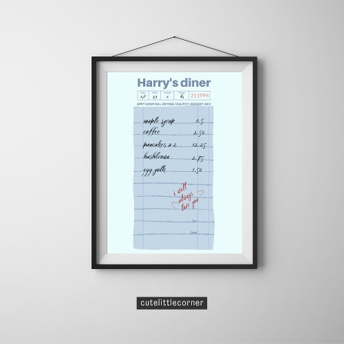 Harrys diner  poster