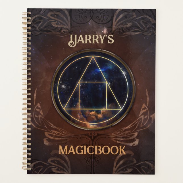 Harry's magicbook fantasy medieval vintage planner (Front)