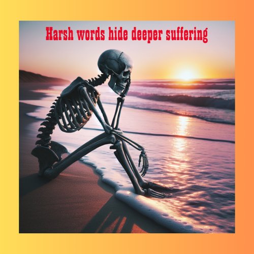 Harsh Words Hide Deeper Suffering  Photo Print