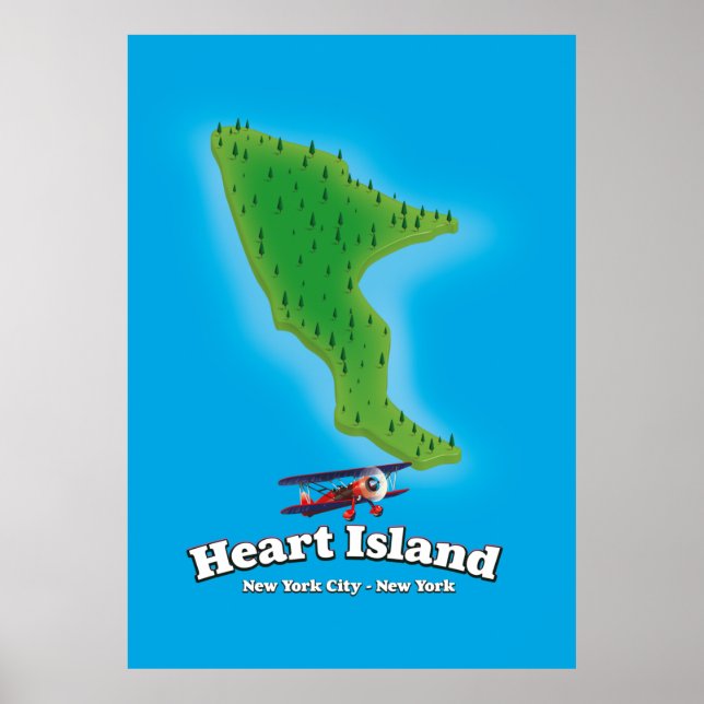 Hart Island New York New York map Poster (Front)