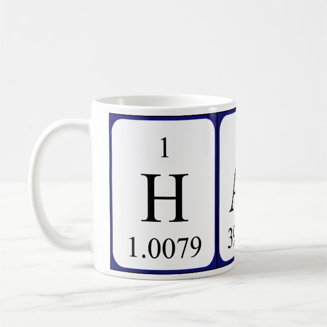 Hart periodic table name mug (Left)