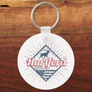 Hartford City Connecticut United States USA Keychain