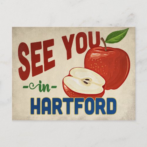 Hartford Connecticut Apple _ Vintage Travel Postcard