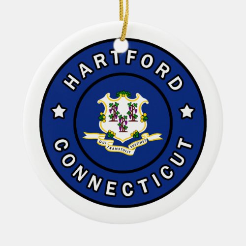 Hartford Connecticut Ceramic Ornament