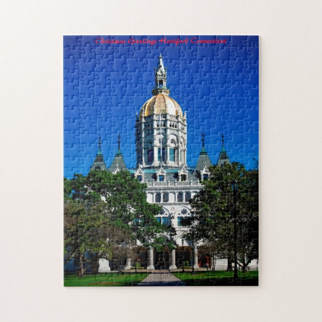 Hartford Connecticut . Christmas Greetings Jigsaw Puzzle (Vertical)