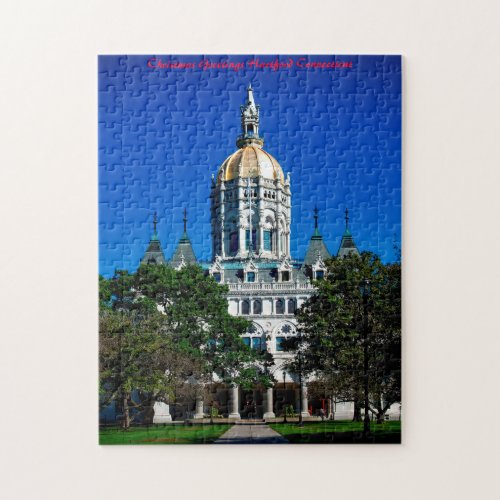 Hartford Connecticut  Christmas Greetings Jigsaw Puzzle