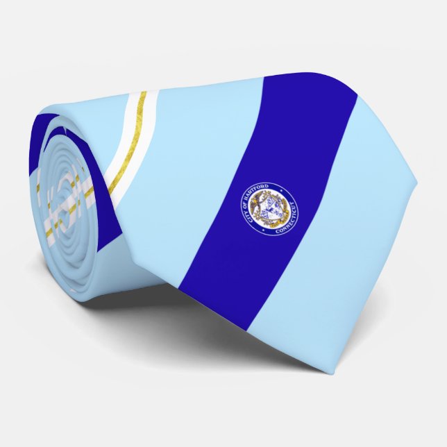 Hartford (Connecticut) city flag Neck Tie (Rolled)