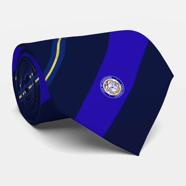 Hartford (Connecticut) city flag Neck Tie (Rolled)