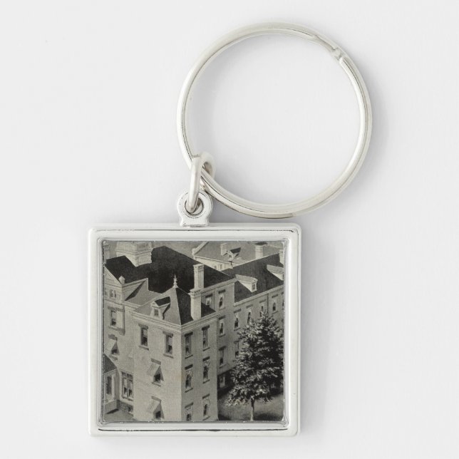 Hartford Connecticut Illustration Keychain (Front)