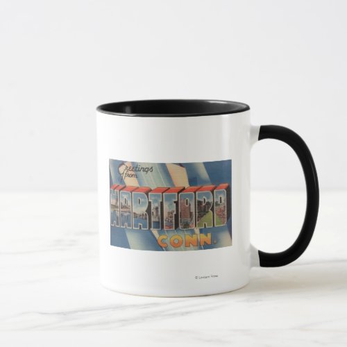 Hartford Connecticut _ Large Letter Scenes 2 Mug