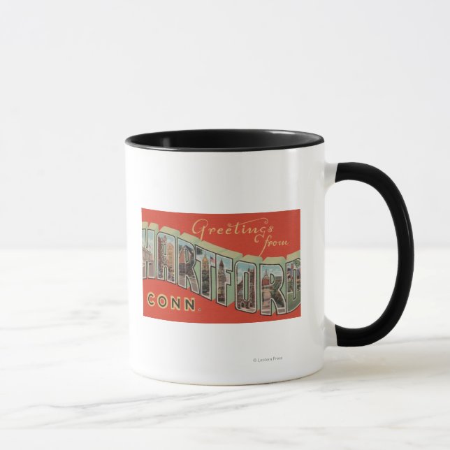 Hartford, Connecticut - Large Letter Scenes 4 Mug (Right)