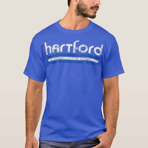 Hartford Connecticut Retro Vintage Throwback Weath T_Shirt
