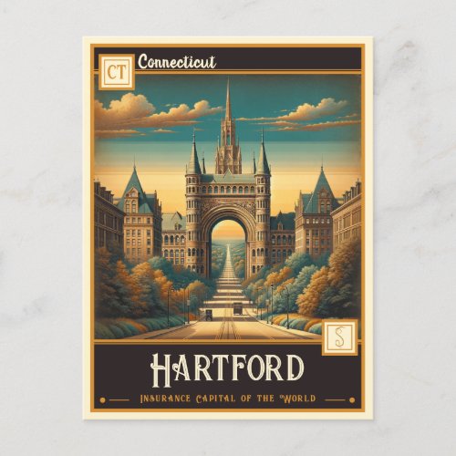 Hartford Connecticut  Vintage Postcard