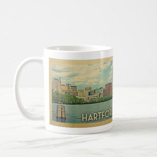 Hartford Connecticut Vintage Travel Coffee Mug