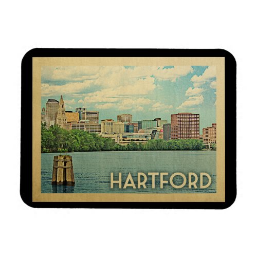 Hartford Connecticut Vintage Travel Magnet