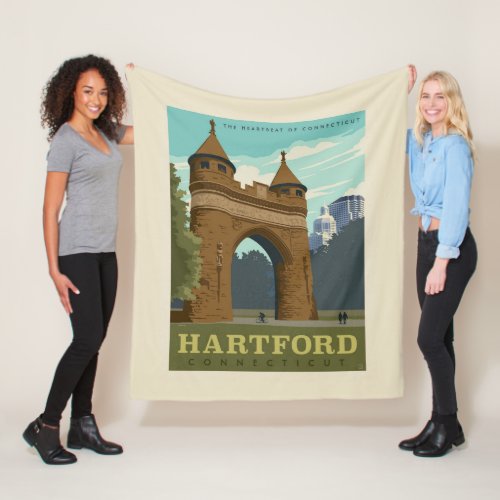 Hartford CT Fleece Blanket