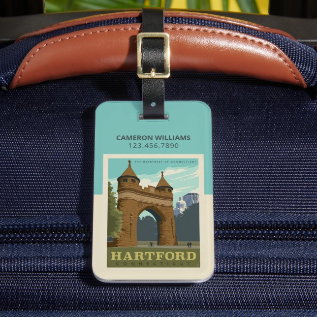 Hartford, CT Luggage Tag (Front Insitu 2)