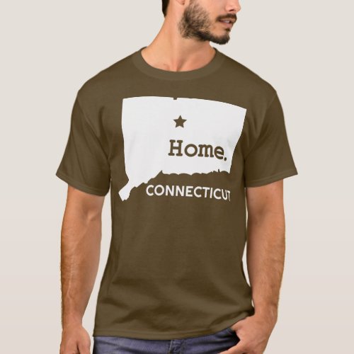 Hartford CT New England Silhouette State of Connec T_Shirt