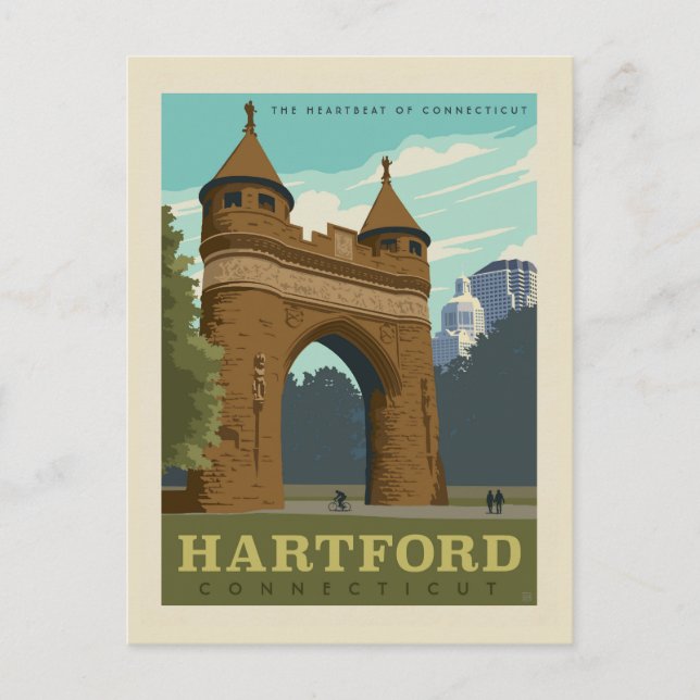 Hartford, CT Postcard (Front)