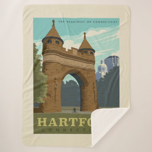 Hartford CT Sherpa Blanket