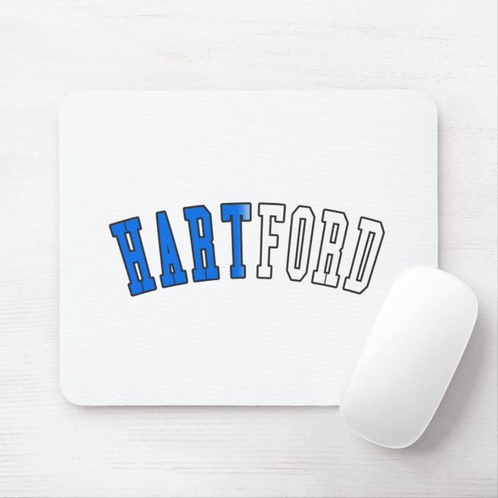 Hartford in Connecticut State Flag Colors Mouse Pad