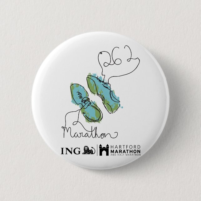 Hartford Marathon: Shoes Button (Front)