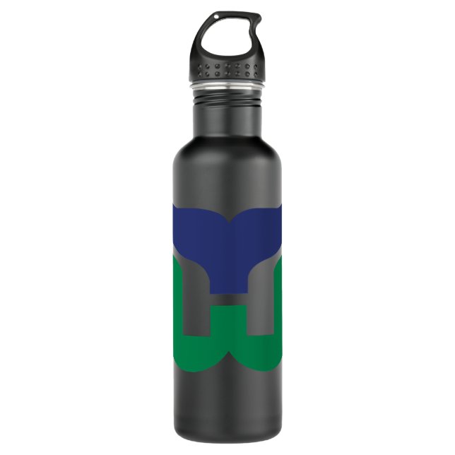 Hartford Whalers Classic T Shirt Stainless Steel Water Bottle (Front)