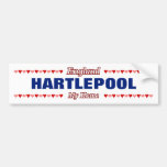[ Thumbnail: Hartlepool - My Home - England; Red & Pink Hearts Bumper Sticker ]