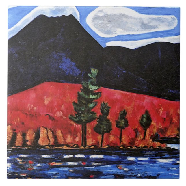 Hartley - Mount Katahdin, Maine, United States Ceramic Tile (Front)
