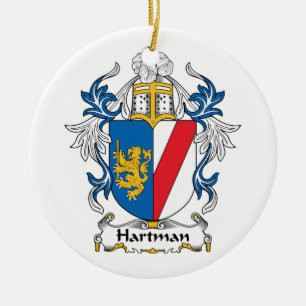 Hartman Family Crest Ceramic Ornament