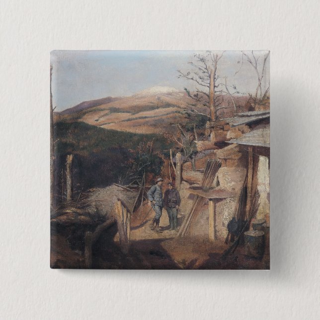 Hartmanswillerkopf, View from Roche-Sermet, 1915 Button (Front)