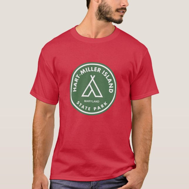 HartMiller Island State Park Maryland Tent T-Shirt (Front)