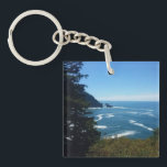 Hart's Cove, Oregon Coast Keychain<br><div class="desc">A beautiful view of the Pacific Ocean,  from the cliffs above the beautiful blue water that runs into Hart's Cove. This trail is located near Lincoln City,  & Neskowin,  along the Oregon coast. Photo taken September 2013.</div>