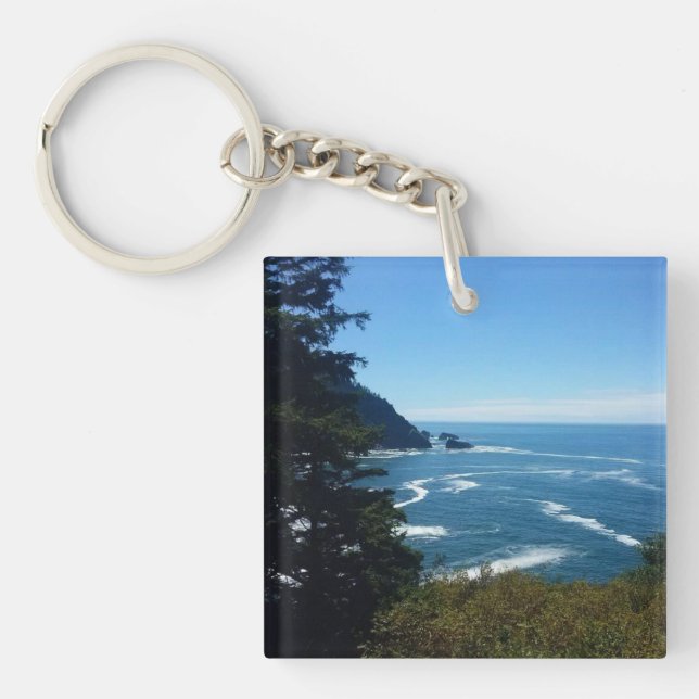 Hart's Cove, Oregon Coast Keychain (Front)