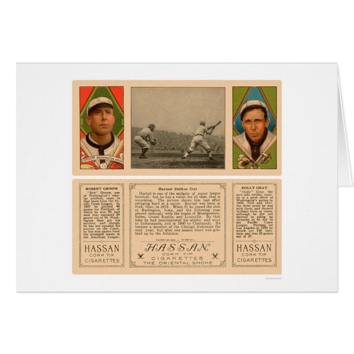 Hartsel Strikes Out Baseball 1912 Greeting Cards