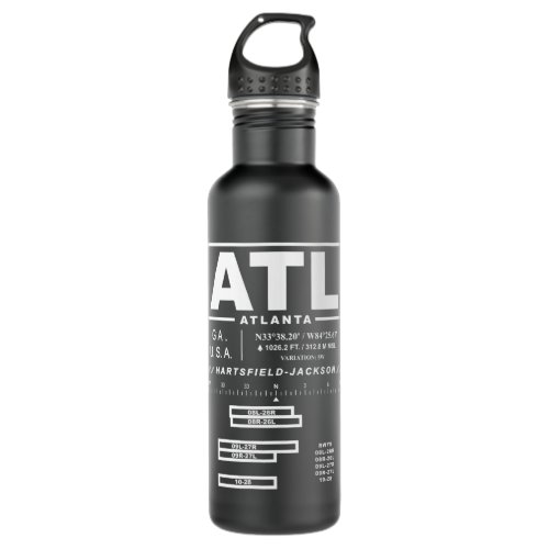 Hartsfield Jackson Atlanta Intl Airport ATL Stainless Steel Water Bottle