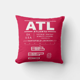 Hartsfield–Jackson Atlanta Intl Airport ATL Throw Pillow