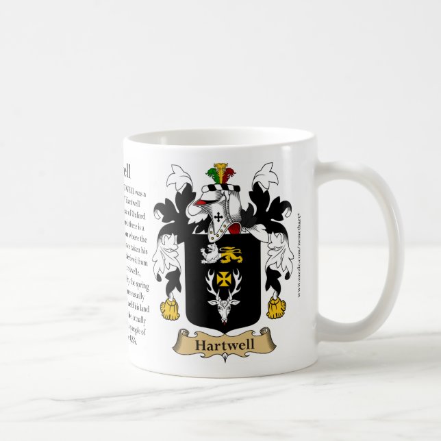 Hartwell, the Origin, the Meaning and the Crest Coffee Mug (Right)