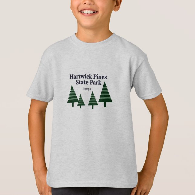 Hartwick Pines State Park Kids T-Shirt (Front)