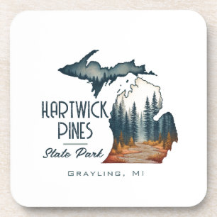 Hartwick Pines State Park Souvenir Gift Beverage Coaster
